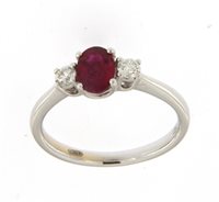 Anello Soranzo Gioielli Donna Pietre Preziose in Oro bianco Rubino 0.76 Ct BCO10270608 - BCO10270608